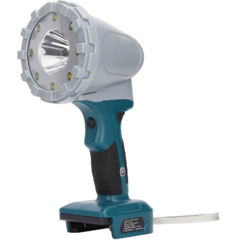 Lampe de chantier LED rechargeable, 3 intensités lumineuses, tête orientable pour batteries 14.4‑21V