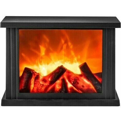 ROSEMARY Lampe de cheminée LED effet flamme, décoration d'intérieur (grande)