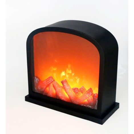 Lampe de cheminée LED simulée, alimentée par USB et batterie, sans flamme, avec simulation de flamme, mini décoration de cheminée