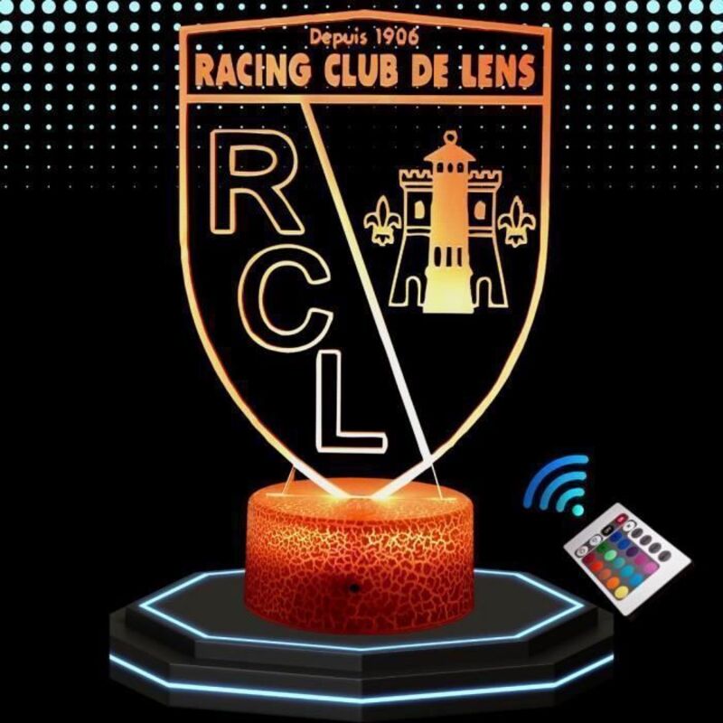 Lampe de Chevet 3D LED - RC Lens - Multicolore - Tactile - Télécommande - Cable USB