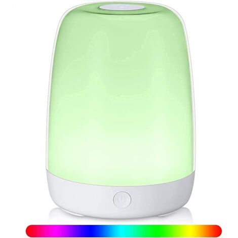 Lampe de chevet à DEL à intensité variable - 3 modes d'éclairage - Capteur tactile - Blanc chaud