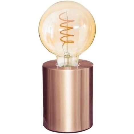 Lampe de Chevet Ampoule avec Socle en Métal - Cuivre - SILUMEN