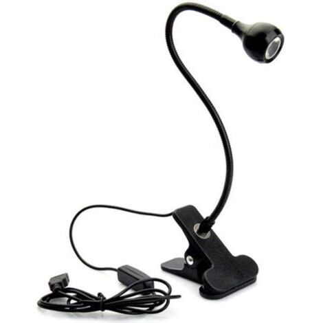 Lampe de Chevet - Bureau d\'étude - Avec Clip pour PC Portable - Noir