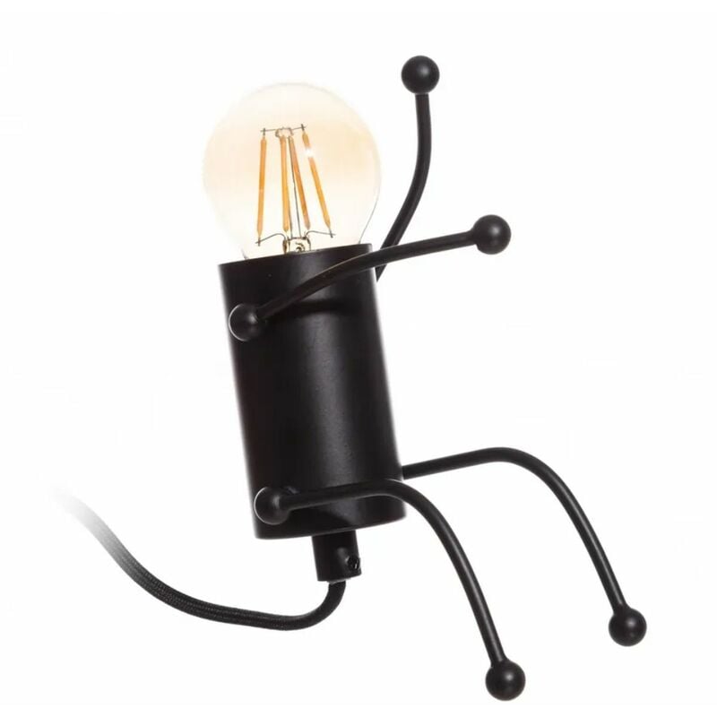 Lampe en métal noir