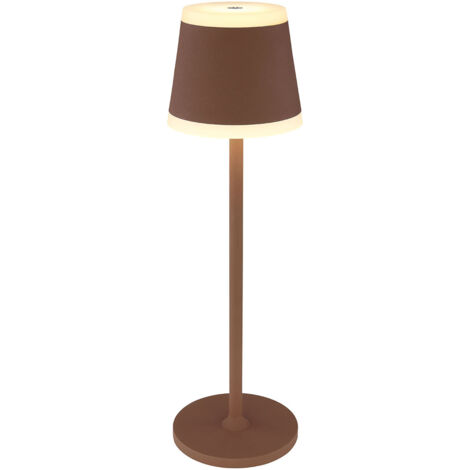 Lampe de chevet couleur rouille IP54 LED à intensité variable 3000 K avec variateur tactile