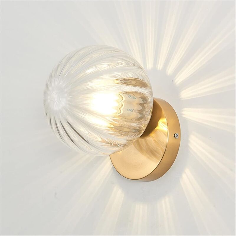 Lampe de chevet de chambre à coucher de couleur claire - couvercle lumineux transparent à rayures