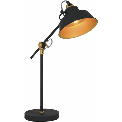 Lampe de chevet d'écriture rétro BLACK GOLD salon chambre éclairage lampe de lecture réglable