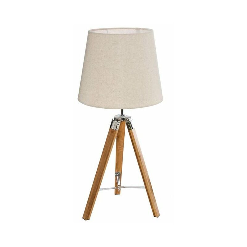 Silumen - Lampe de Chevet Design Bambou Trépied H58cm Ivoire