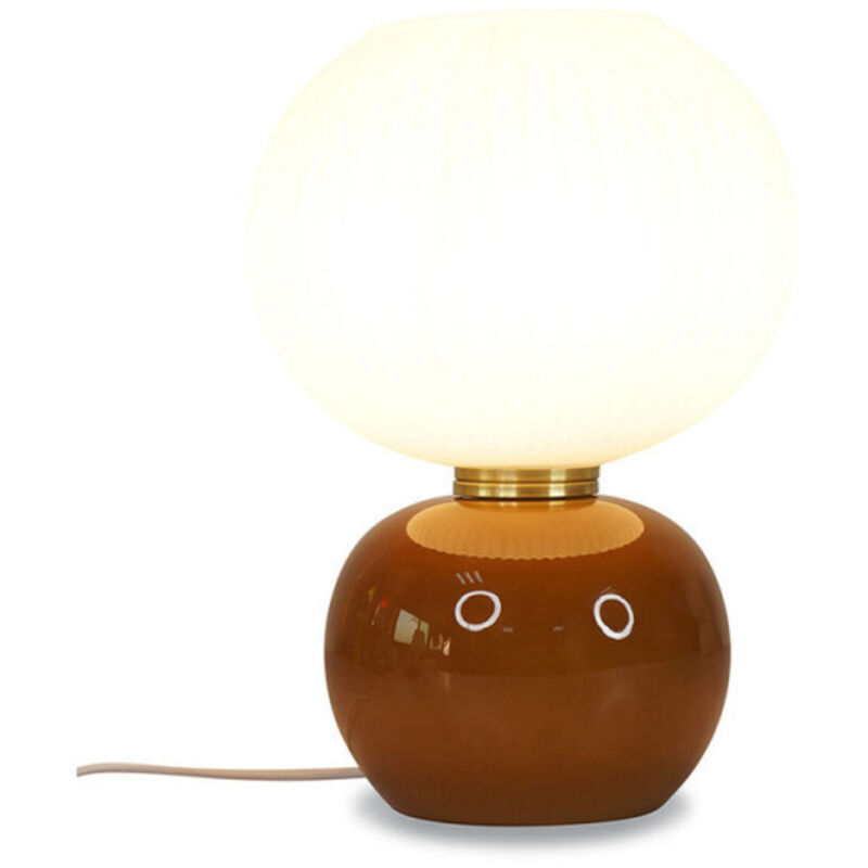 Lampe de chevet en verre marron Adonis