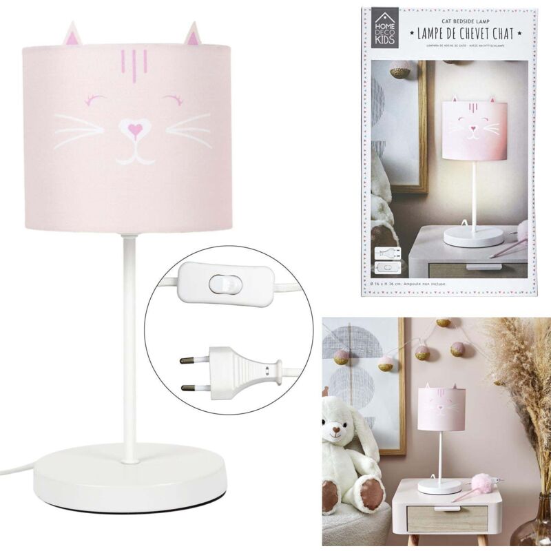Lampe De Chevet Enfant Chat Et Ours