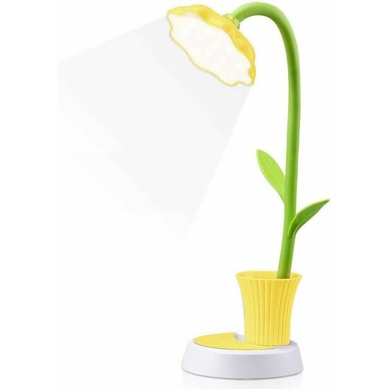 Lampe de chevet enfant, lampe de bureau rechargeable créative led Protection des yeux lampe de table à capteur tactile lampe de chevet à intensité