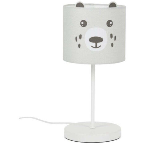 Lampe de Chevet Enfant "Ours" 36cm Gris