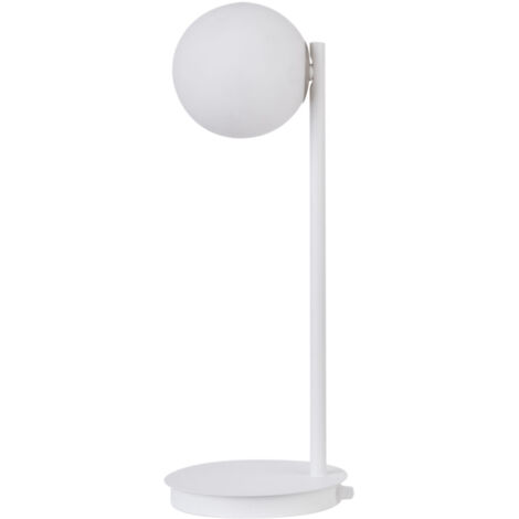 Lampe de chevet Gama blanche globe verre G9 Sigma 12W