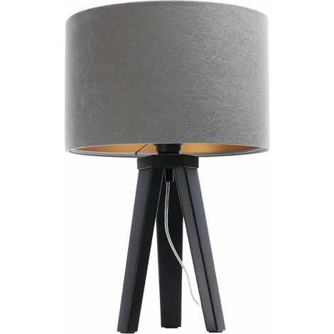 Lampe de chevet glamour 010s-014 - Noir, gris, or