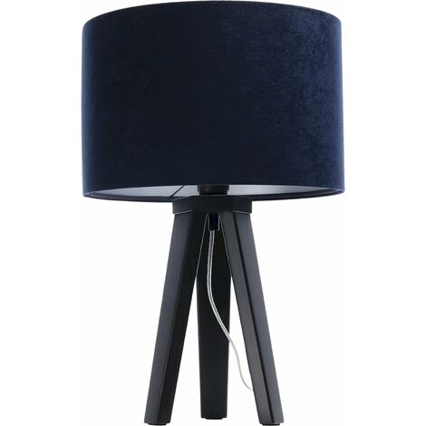 Lampe de chevet glamour 010s-043 - Bleu, noir, argent