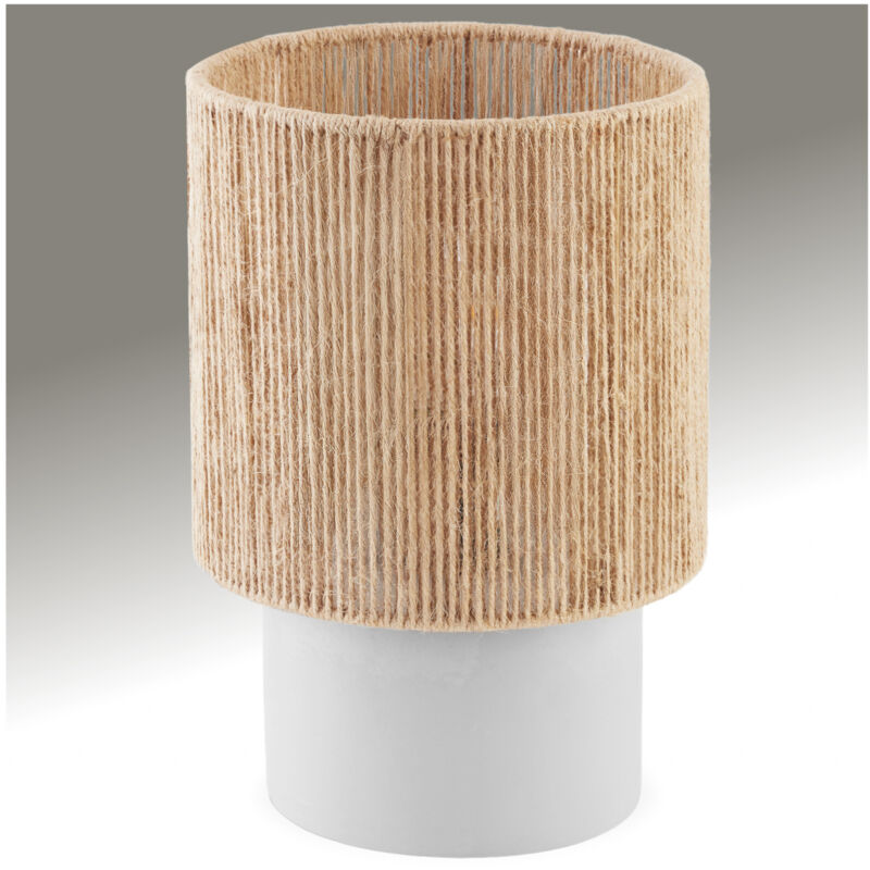 Lampe de chevet style bohème 60W avec fibre naturelle