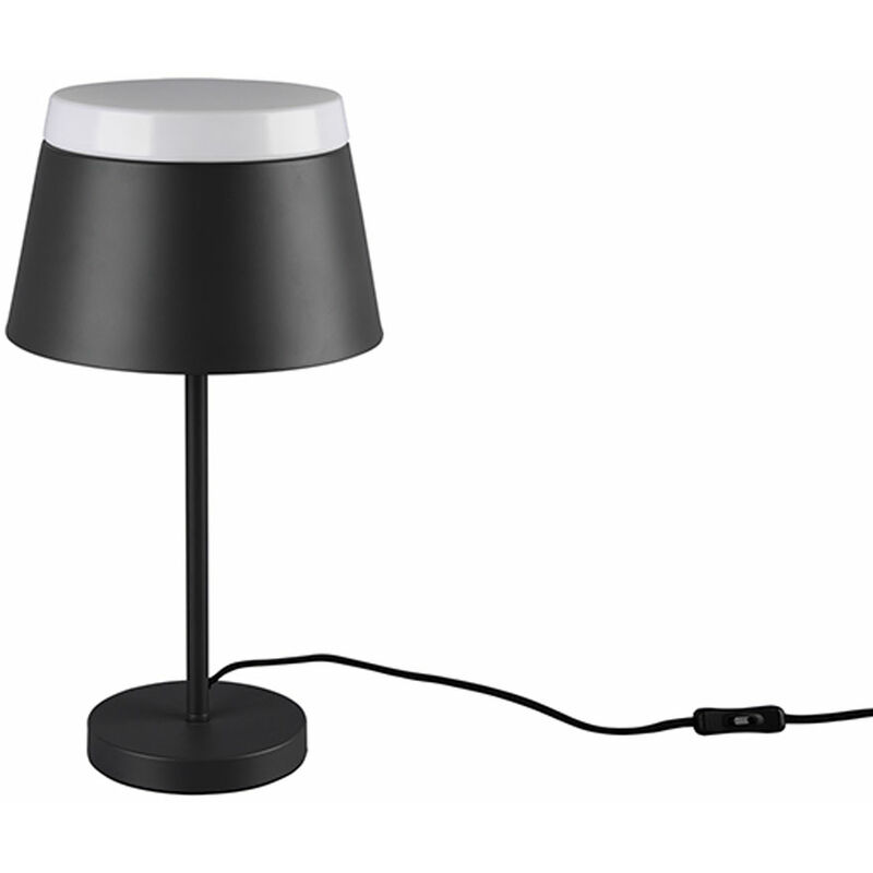 Image of Etc-shop - Lampe de chevet lampe de table moderne lampe de table en métal noir, couvercle acrylique, 2x E14, DxH 25x45 cm