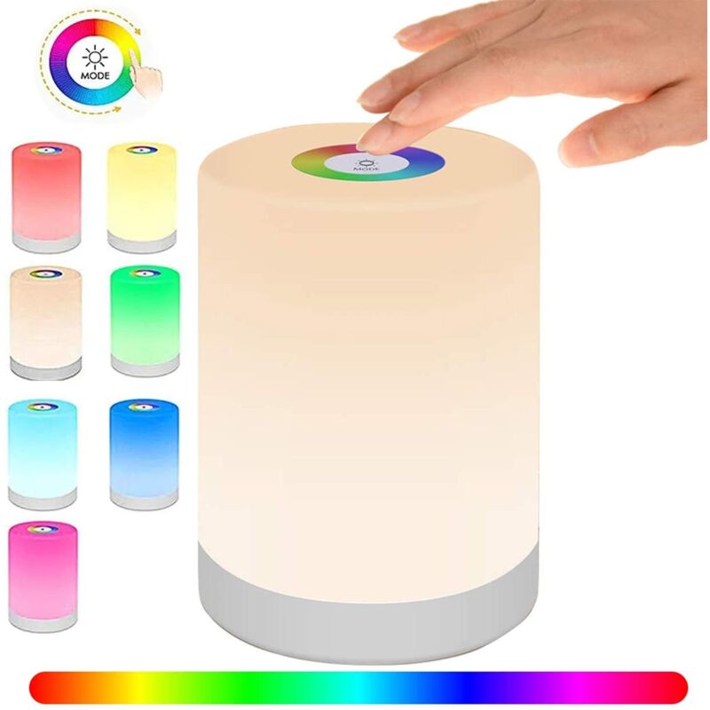 Feiyue - Lampe de chevet led, commande par capteur tactile, lampe de lecture à intensité variable