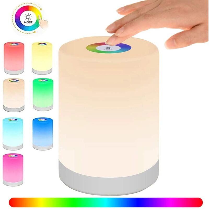 Feiyue - Lampe de chevet led, commande par capteur tactile, lampe de lecture à intensité variable