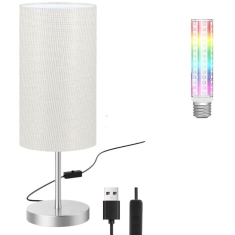 Lampe de chevet LED multicolore réglable de style nordique, lampe d'ambiance à changement de couleur et activation sonore, 5 W