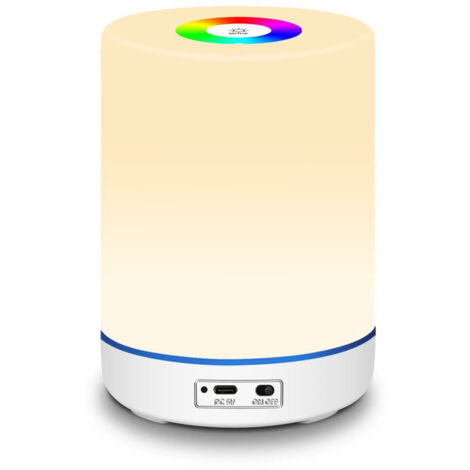 Lampe de chevet LED tactile dimmable -   - Rithok - 3 niveaux de luminosité - couleurs réglables
