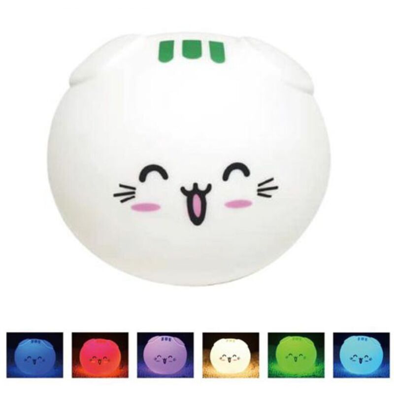 Lampe De Chevet Led Tactile Rgb En Silicone Souple Pour Chat, Idéale Pour Les Enfants