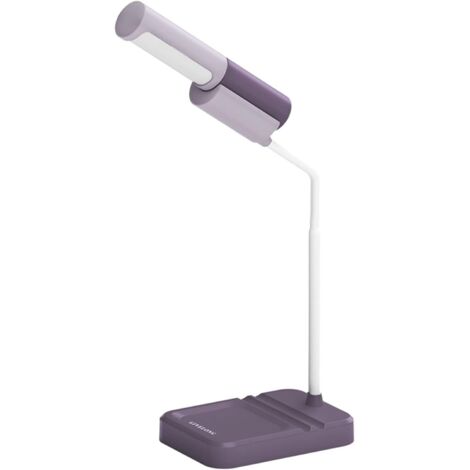 Lampe de Chevet LED Violette 3 Couleurs Support Téléphone Bureau Maison