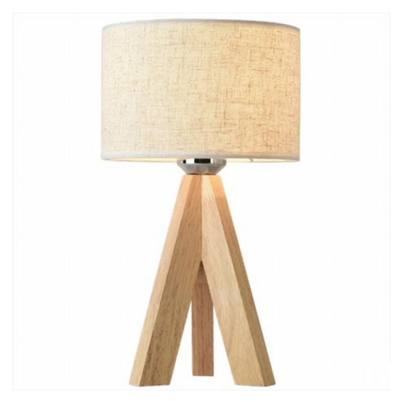 Crea - Lampe de chevet médiévale, petite lampe de table trépied avec abat-jour en lin, convient aux chambres d'enfants, salons, chambres, tables