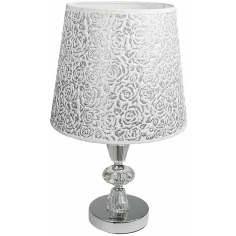 Lampe De Chevet Moderne Abat Jour Lampe De Table Acier Pailleté Abat-jour D19a