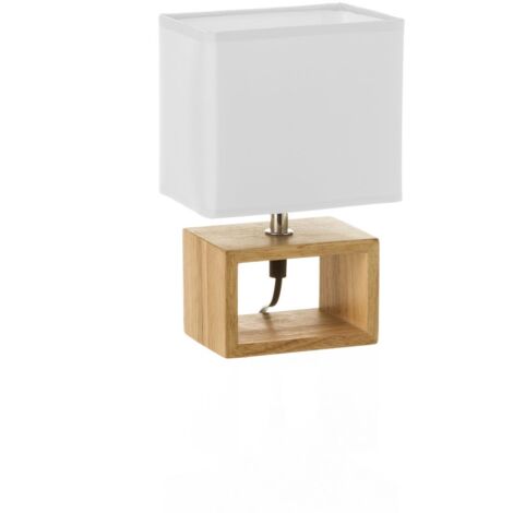 Lampe de chevet Nordic 24x10x15 cm en bois marron