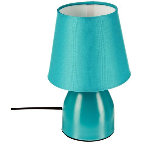 Lampe de chevet pied en métal Turquoise