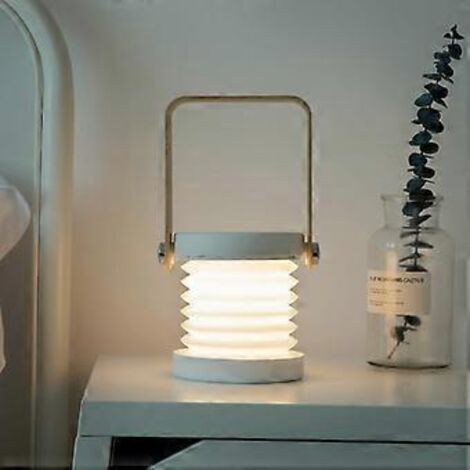 Lampe de chevet pliable, lampe lanterne LED rechargeable par USB (GRIS)