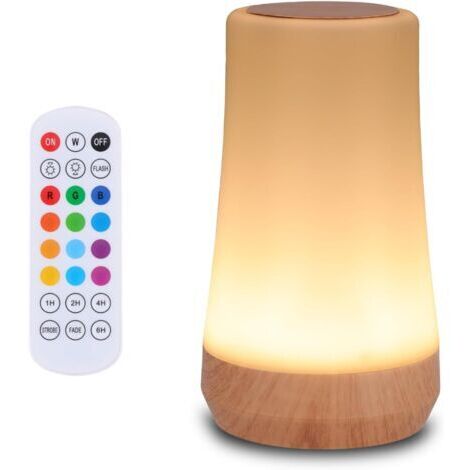 Lampe de chevet rechargeable par USB, avec télécommande à changement de couleur, idéale pour la chambre et le salon - 1 unité