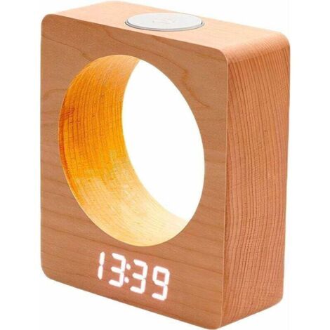Lampe de chevet réveil radio avec veilleuse bébé réglable en intensité – Fonctionne aussi comme réveil enfant, design doux et sécurisé