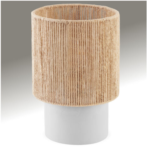 Lampe de chevet style bohème 60W avec fibre naturelle