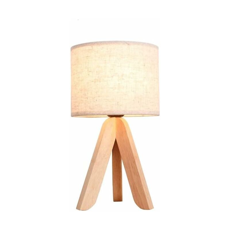 Zmleve - Lampe de chevet trépied en bois personnalité créative lampe de table en bois nordique étude chambre lampe de chevet salon art décoratif