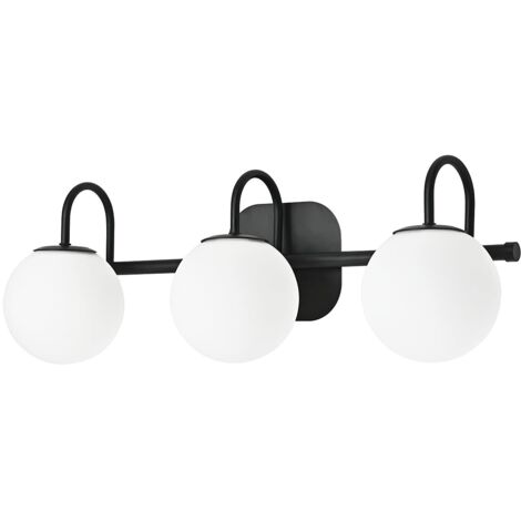 Lampe De Coiffeuse De Salle De Bain Noire Moderne, Phare De Miroir, Abat-Jour En Verre, éClairage De Lampe Murale Moderne (à L'Exclusion De L'Ampoule G9)