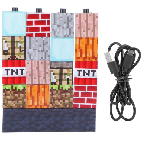 Lampe de Construction USB, Lumière Nocturne à Blocs pour Enfants, Jouets Éducatifs Créatifs