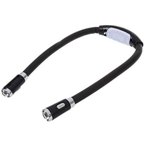 Lampe de cou - Lampe de lecture de cou - Lampe de cou en crochet - Lampe de lecture LED réglable avec cordon tour de cou - Veilleuse tissée portable - Lampe de lecture - Lampe de livre