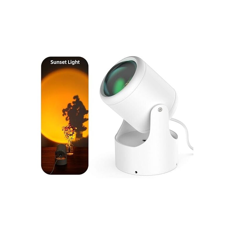 Lampe de coucher de soleil, lumière de coucher de soleil à chargement usb, projection romantique