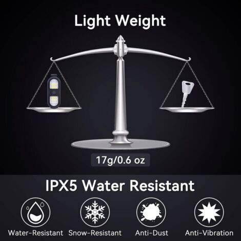 Lampe de course rechargeable à pince avec éclairage de sécurité LED mains libres, idéale pour le jogging, la randonnée et le camping.