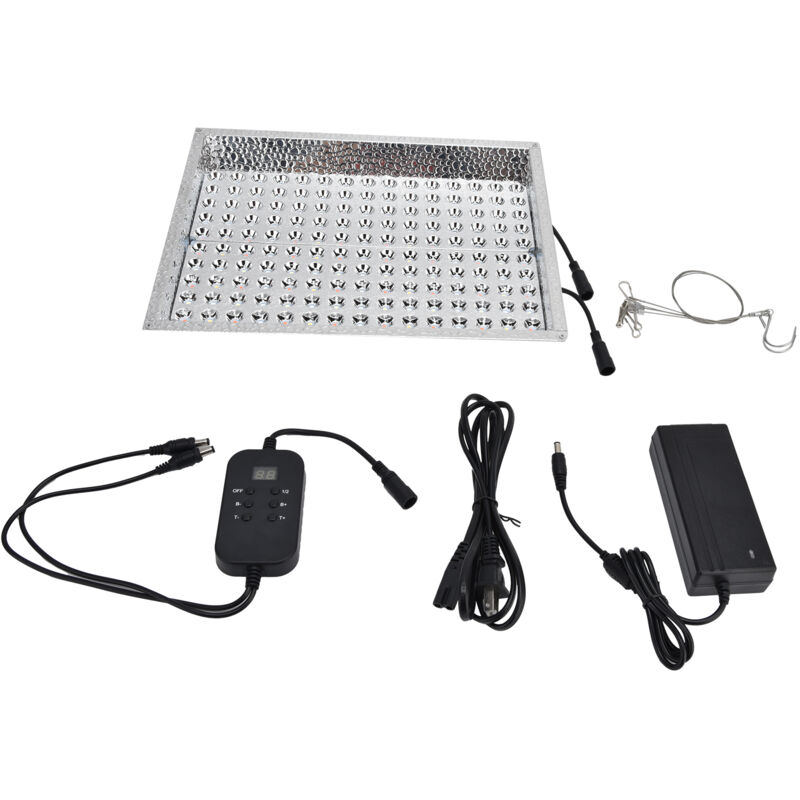 Lampe de Croissance 600W LED Plein Spectre avec Minuterie et 3 Modes d'Éclairage, 100‑240V