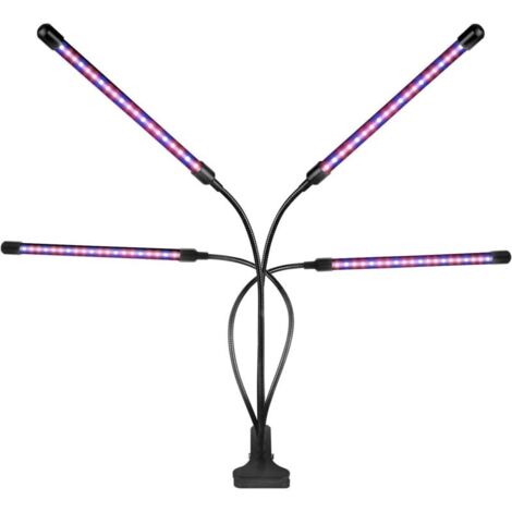 Lampe de croissance de jardinage pour plantes avec tube col de cygne à 360° équipée de 80 lumières LED avec gradation temporisée et lumière de croissance à spectre complet