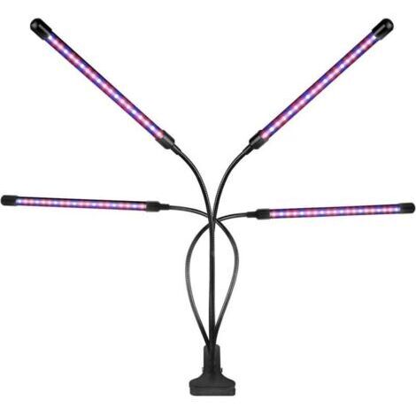 Lampe de Croissance LED 80 Lumières Tube Col de Cygne 360° Dimmable Temporisée Spectre Complet Plantes Jardinage