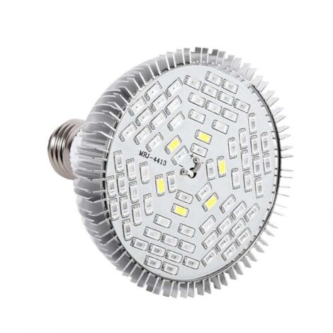 Lampe de Croissance LED à Spectre Complet 50W, pour Plantes D'intérieur Légumes et Feurs, E27 Ampoule LED pour Serre Hydroponique, Durable et Haute Efficacité