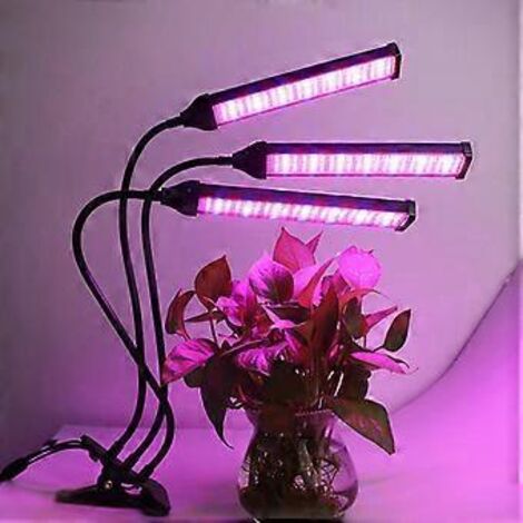 Lampe de croissance LED étanche à trois tubes de 30 W pour semis, plantes, fleurs et succulentes.
