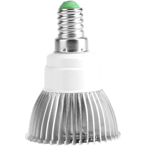 Lampe de Croissance pour Plantes D'intérieur, Spectre Complet E27/E14/GU10 85‑265V 18W 18 LED Grow Light Flower Plant Hydroponic Growth Bulb pour L'ensemencement et la Croissance de Plantes(E14)