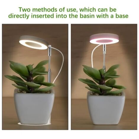Lampe de Croissance USB Spectre Complet avec Minuterie pour Plantes Intérieures