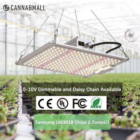 Lampe de Culture LED 100W Spectre Complet – Éclairage Plantes Intérieur Haute Intensité PPFD, Intensité Réglable, Étanche IP65, Pour Semis, Légumes et Floraison