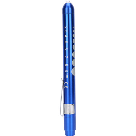 Lampe de diagnostic professionnelle pour examen ophtalmique et pupillaire, stylo lumineux bleu